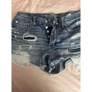 American Eagle Women's Shorts Vintage Hi-Rise Festival Light Distressed Size 6